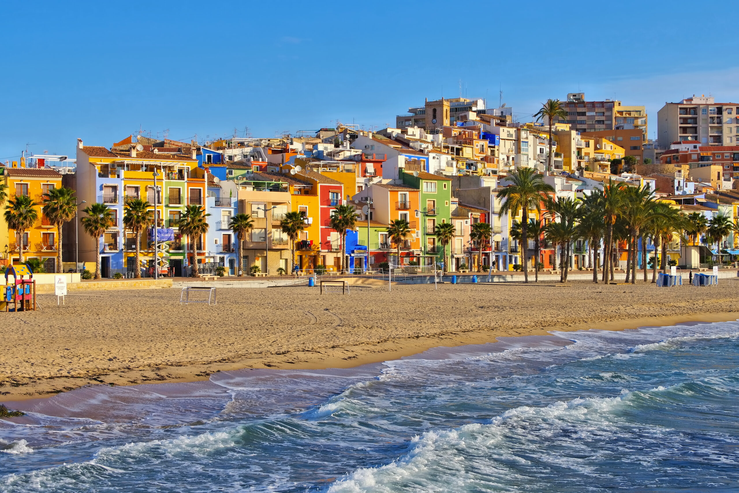 La Vila Joiosa, Villajoyosa, Costa Blanca, Spain: A colorful coastal town and hidden gem in Europe for 2024.