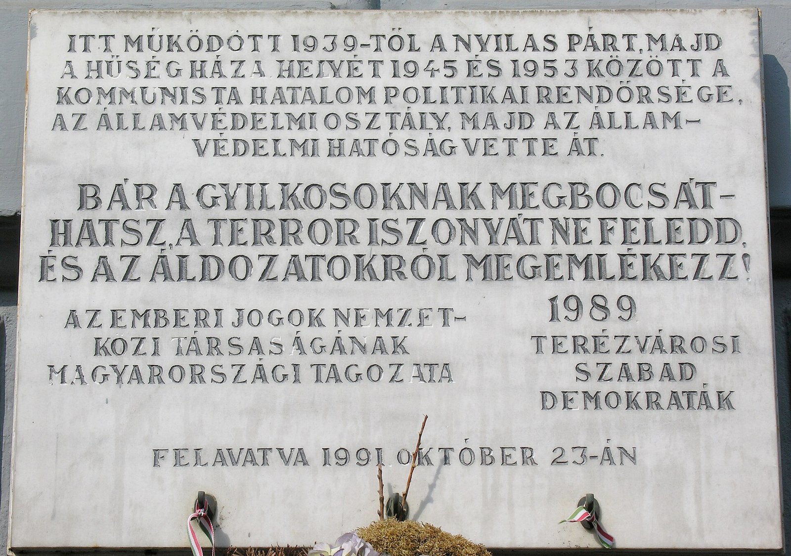 House of Terror museum at Andrássy Avenue 60, Budapest