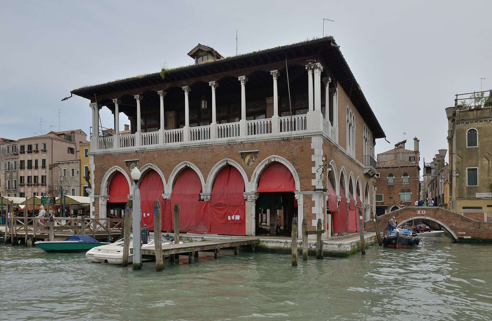 The Rialto fish market (Pescaria) in Venice